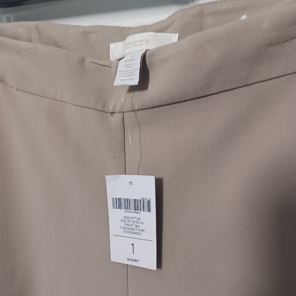 Chico's Pants - LAST CHANCE NEW Chicos Manhattan Side Zip Trouser Pants Sz 8 Short